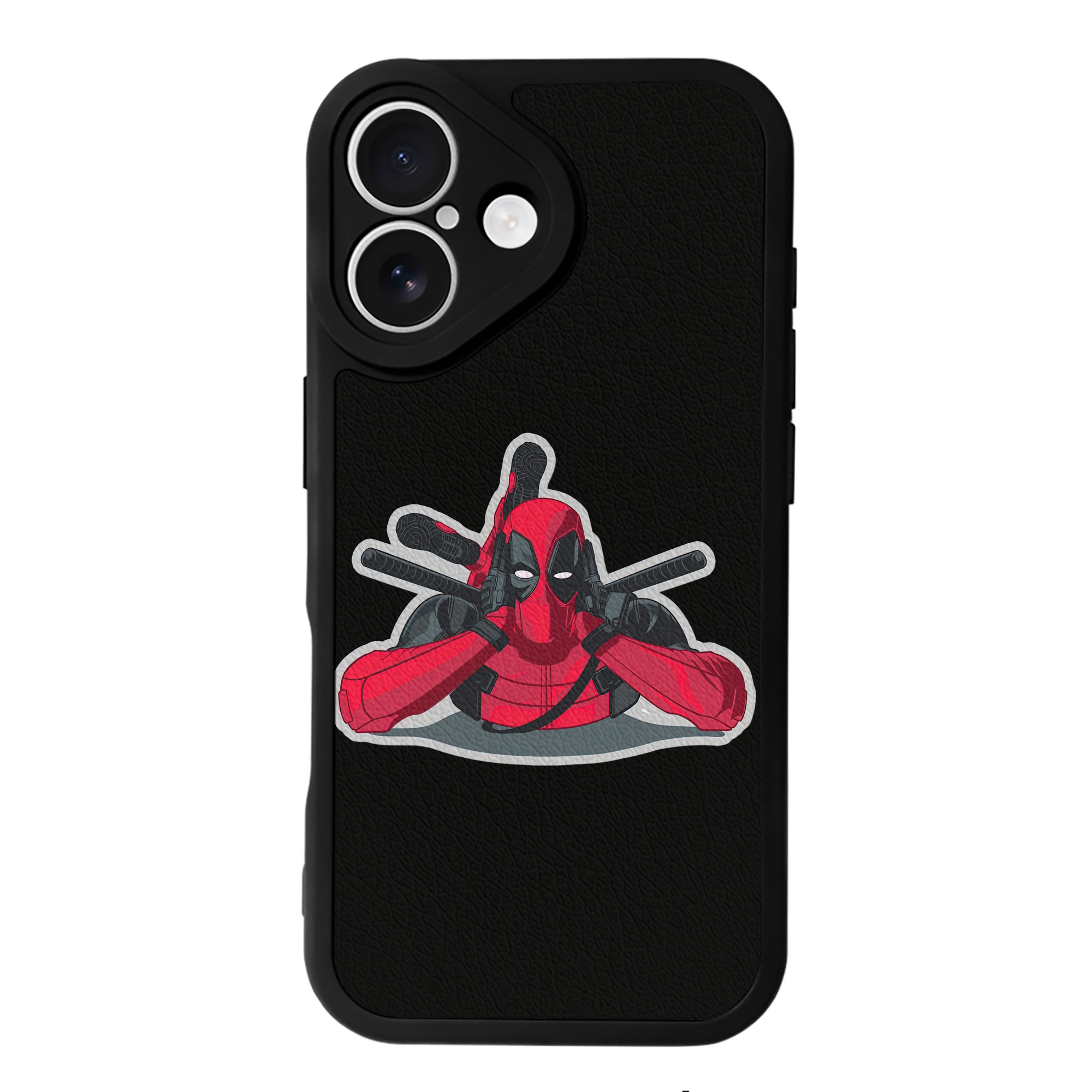 （画像用） Deadpool デッドプール 【iPhone 16シリーズ対応】シリコンスマホケース（レザー調） 材質：シリコン